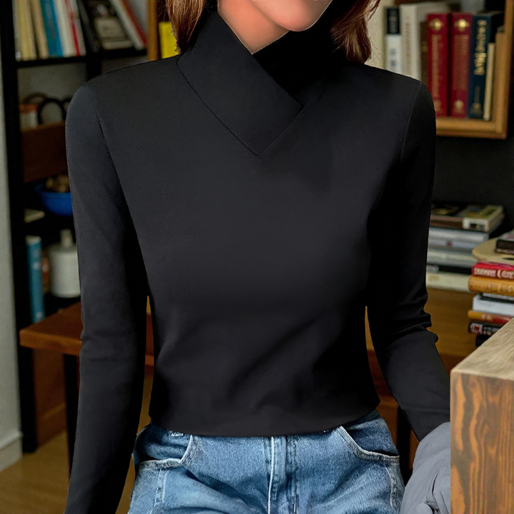 Stazia | Elegant High-Neck Blouse