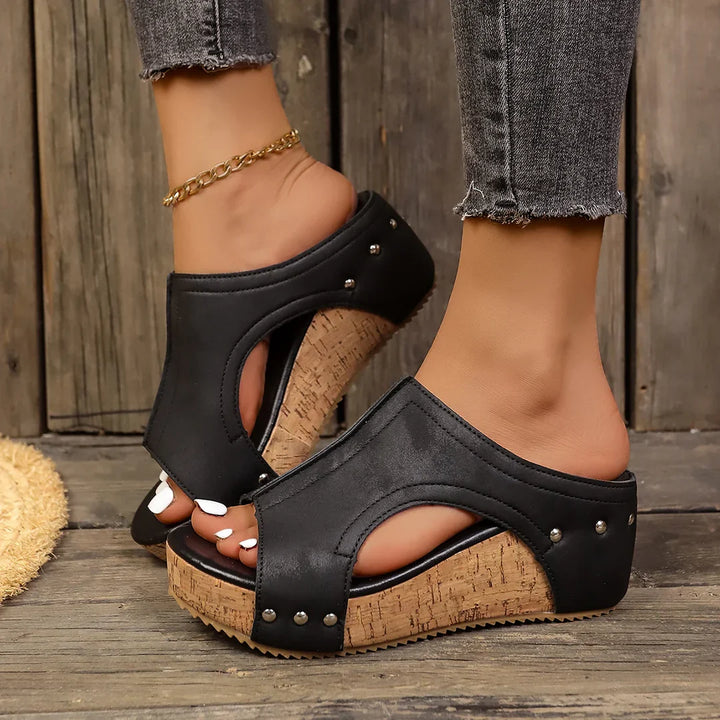 Elowen | Studded Comfort Wedges