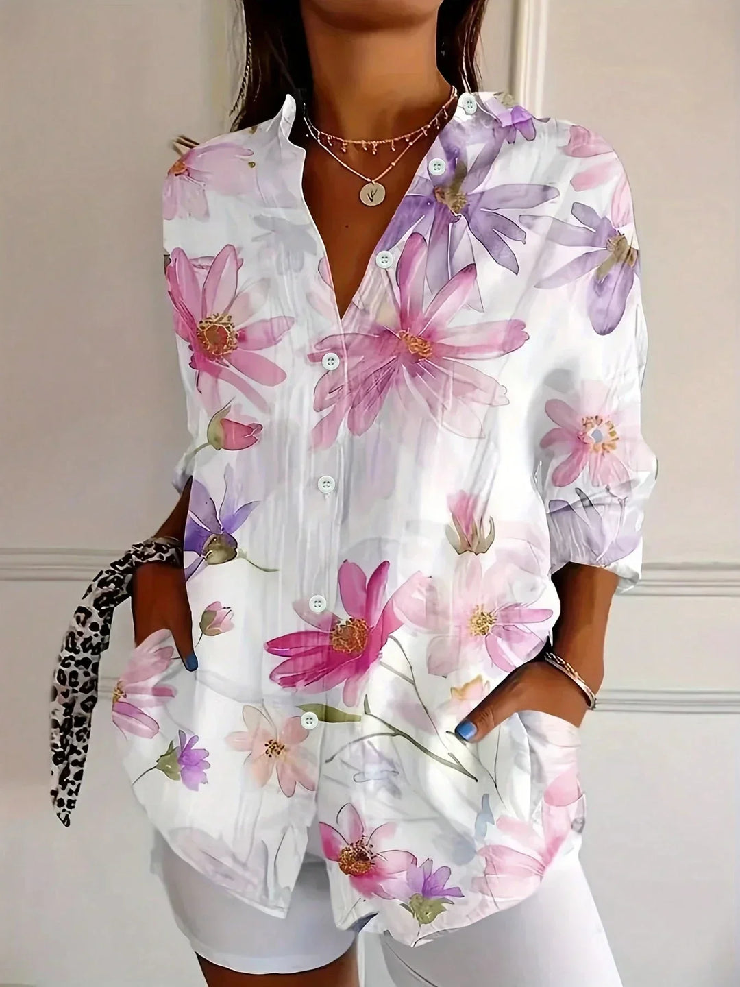 Aveline | Floral Button Blouse
