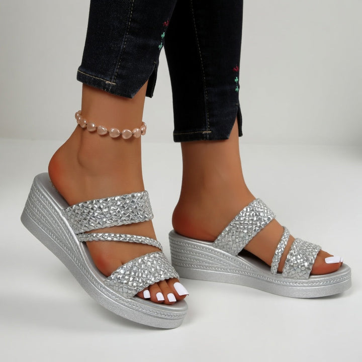 Aurelynn | Colorful Braided Wedge Mules