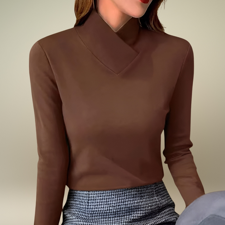 Stazia | Elegant High-Neck Blouse