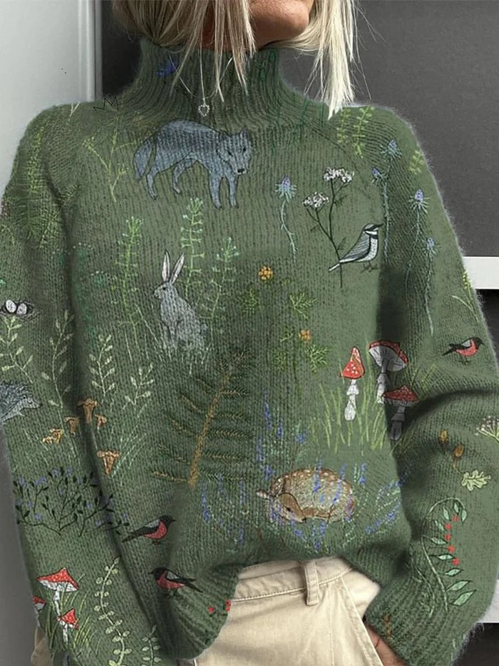 Rowena | Illustrated Knit Sweater