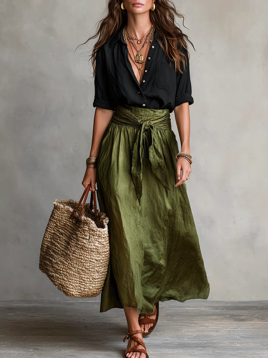 Camille | Elegant Flowing Skirt Set