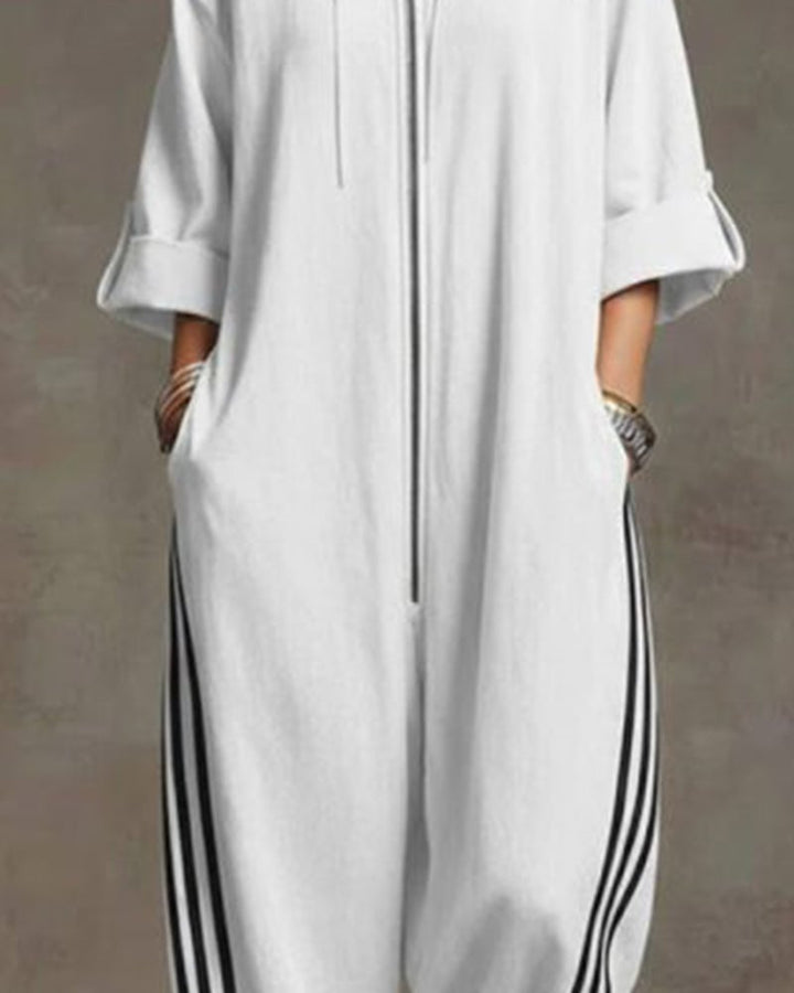 Leonora | Striped Tracksuit with Zipper