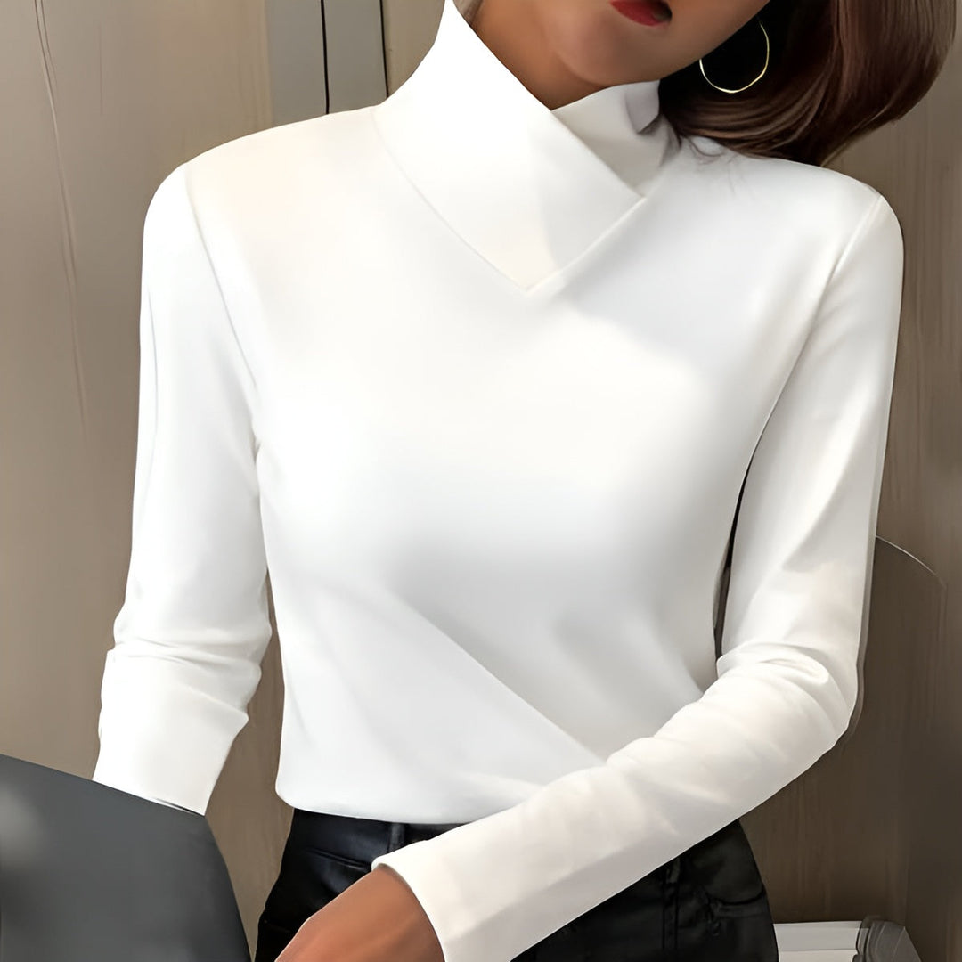 Stazia | Elegant High-Neck Blouse