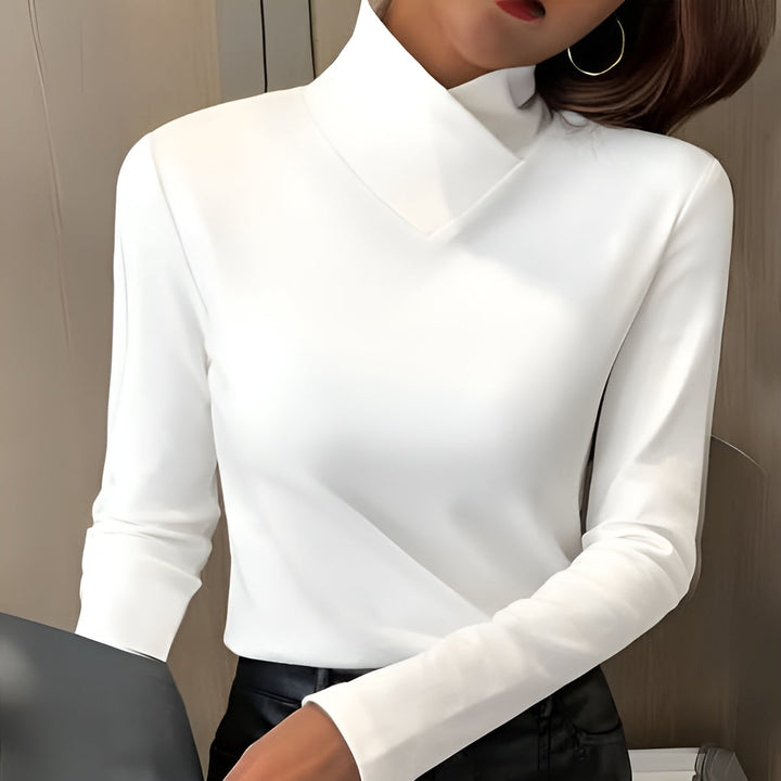 Stazia | Elegant High-Neck Blouse