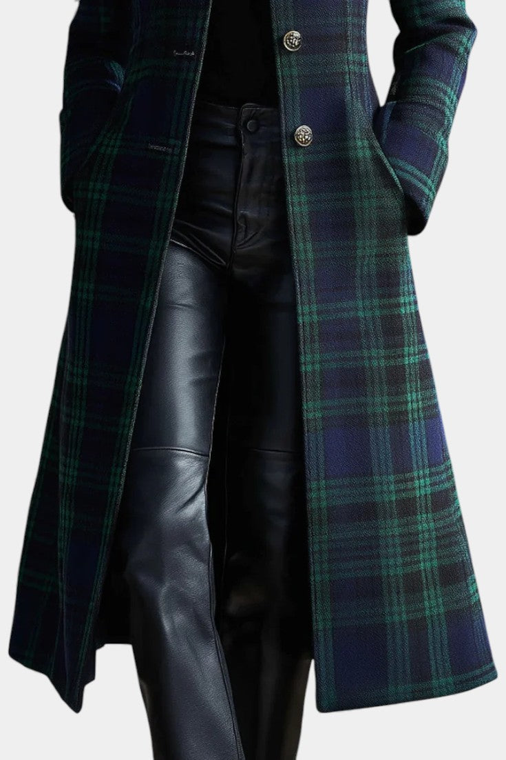Nadine | Tailored Plaid Coat