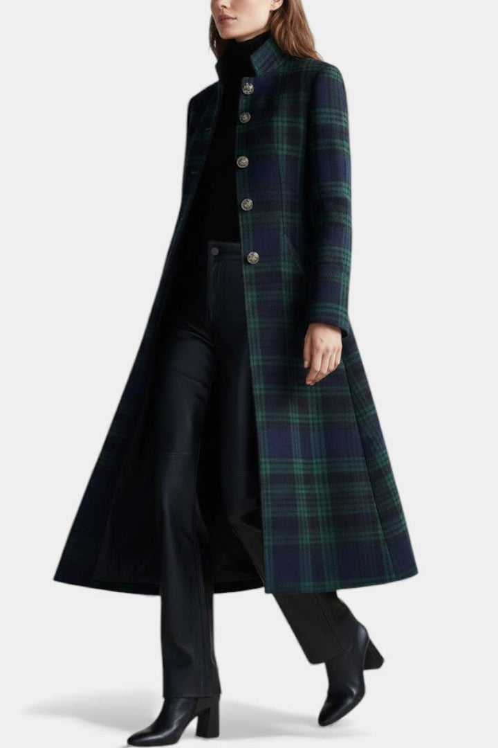 Nadine | Tailored Plaid Coat
