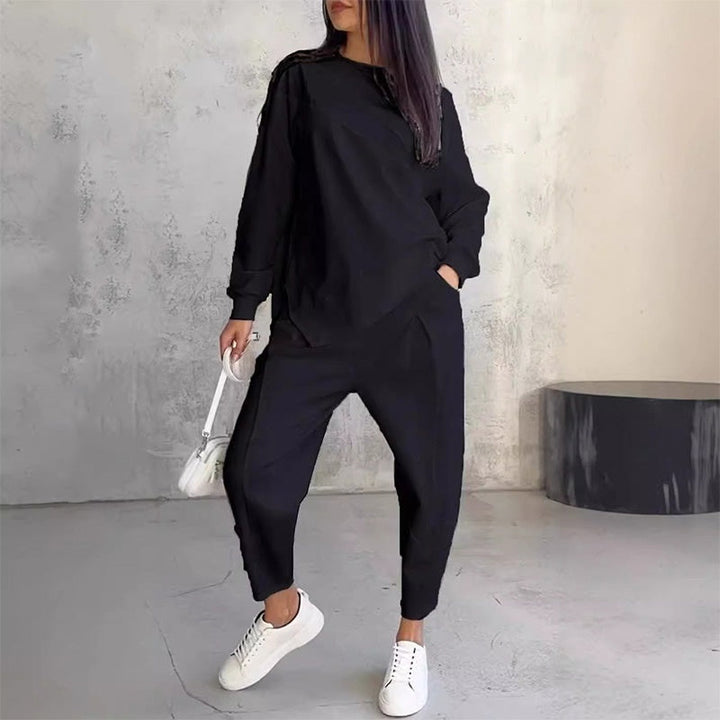 Claire | Long Sleeve Asymmetrical Hem Lounge Set