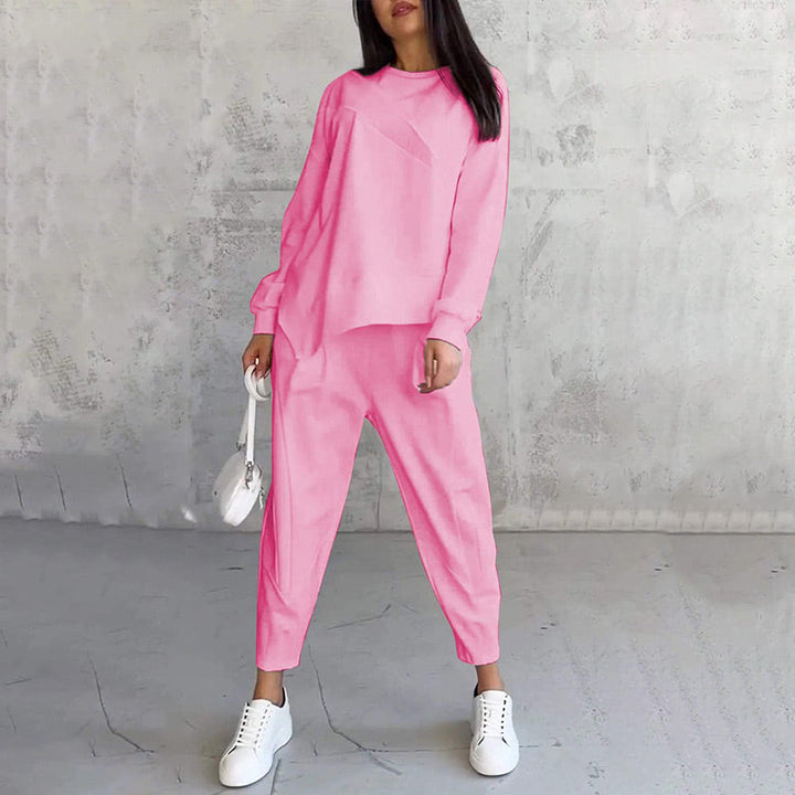 Claire | Long Sleeve Asymmetrical Hem Lounge Set