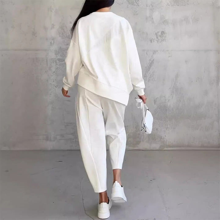 Claire | Long Sleeve Asymmetrical Hem Lounge Set