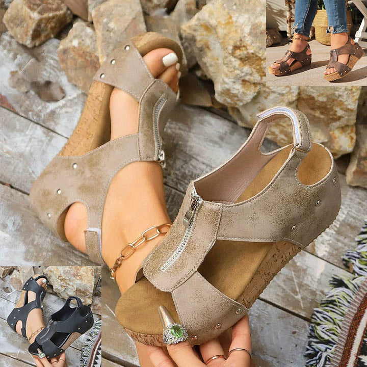 Rosalie | Open-Toe Wedge Sandals
