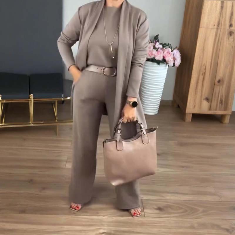 Elisa | Elegant Three-Piece Cardigan Set