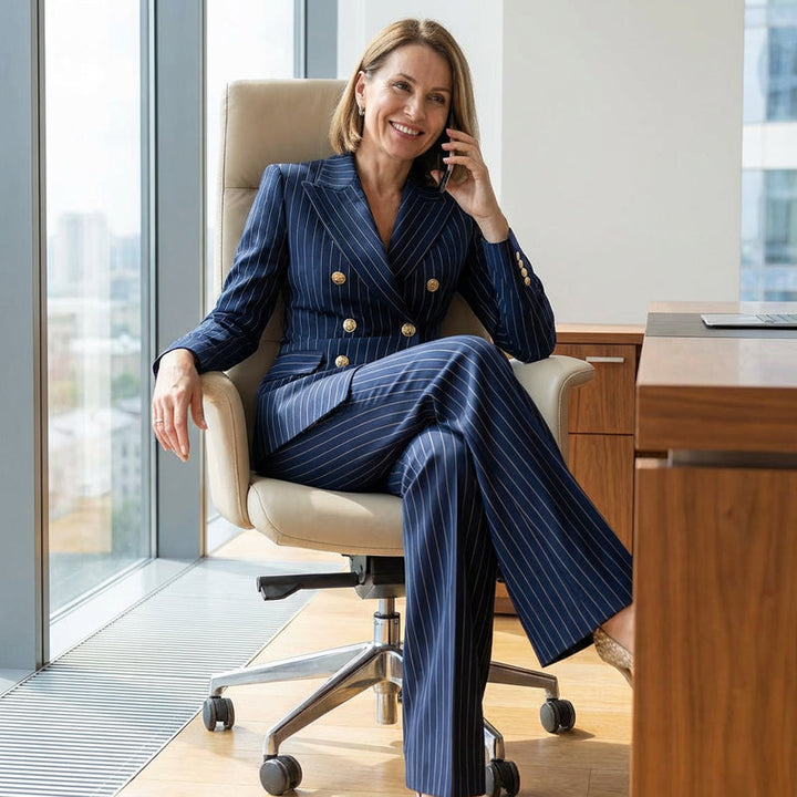 Victoria | Modern Pinstripe Suit Set