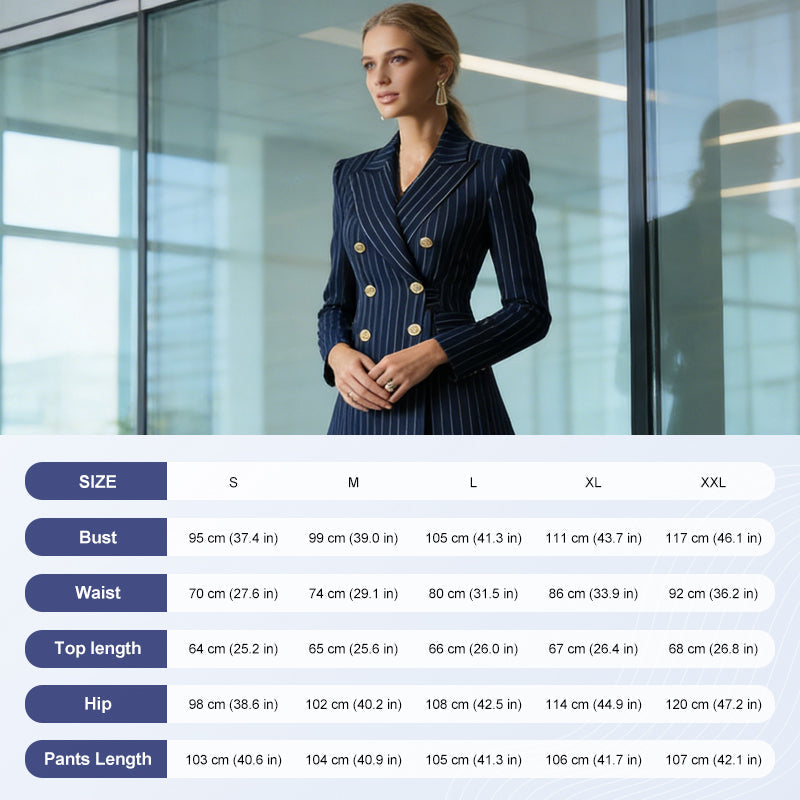 Victoria | Modern Pinstripe Suit Set