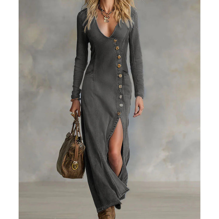 Scarlett | Elegant Maxi V-Neck Dress
