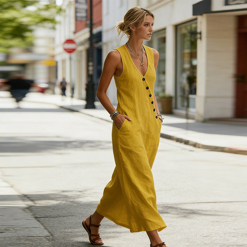 Juliette | Chic Wrap Maxi Dress with Pockets