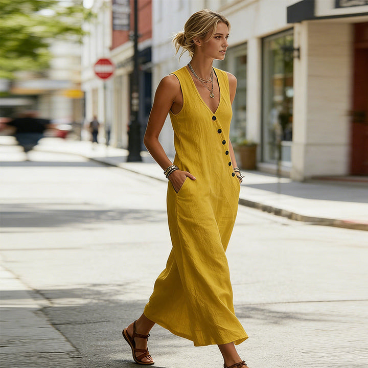 Juliette | Chic Wrap Maxi Dress with Pockets