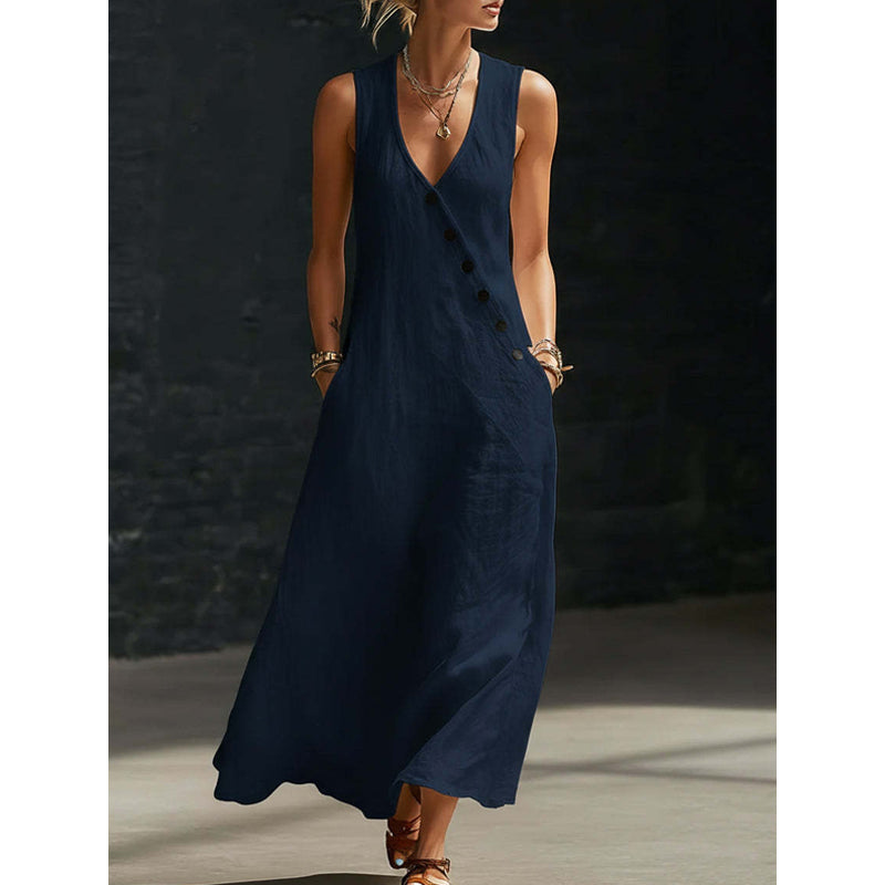 Juliette | Chic Wrap Maxi Dress with Pockets