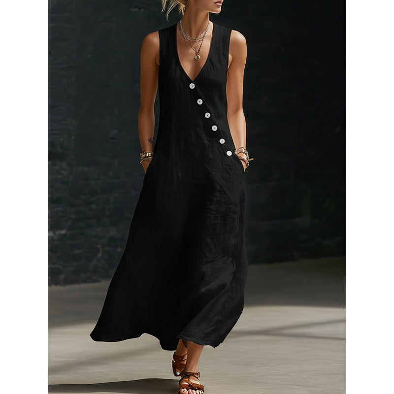 Juliette | Chic Wrap Maxi Dress with Pockets