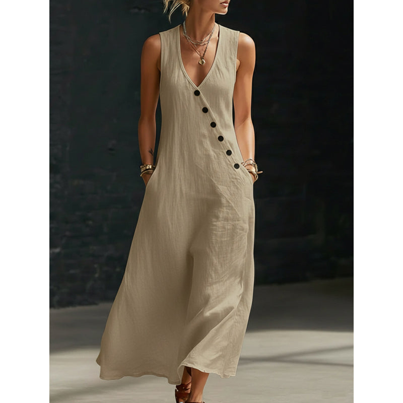 Juliette | Chic Wrap Maxi Dress with Pockets