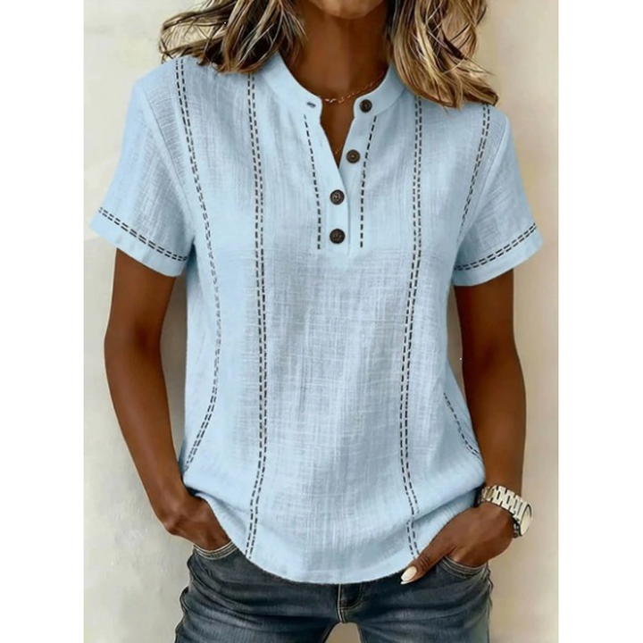 Sandra | Relaxed Short Sleeve Blouse