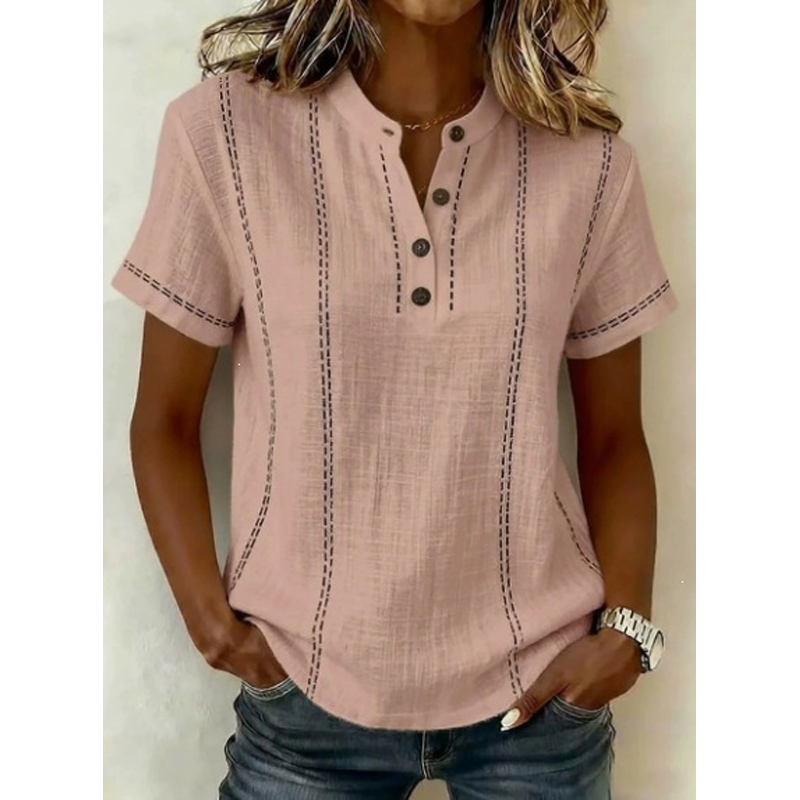 Sandra | Relaxed Short Sleeve Blouse