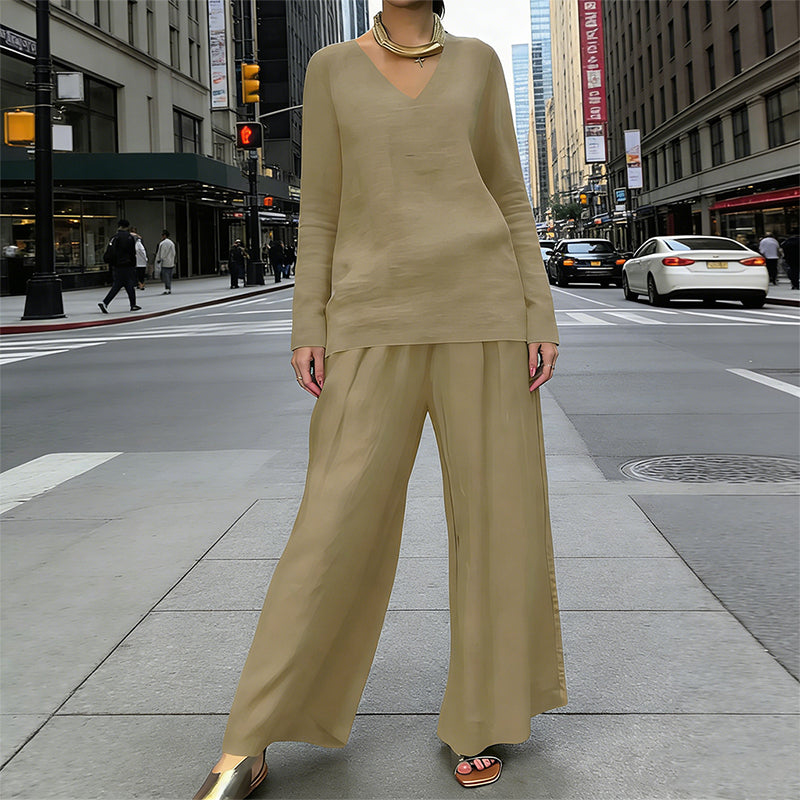 Camille | Elegant Wide-Leg Lounge Set