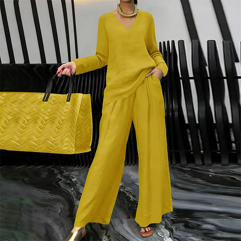 Camille | Elegant Wide-Leg Lounge Set
