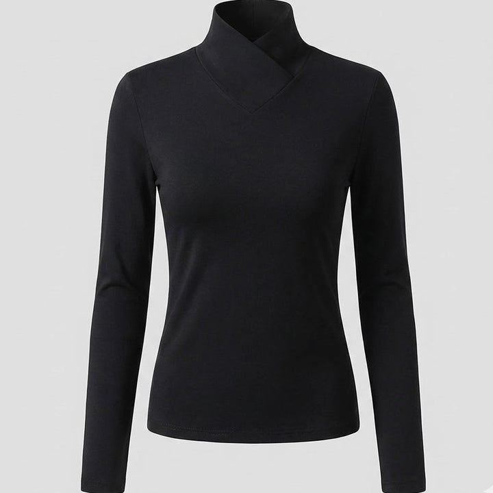Stazia | Elegant High-Neck Blouse
